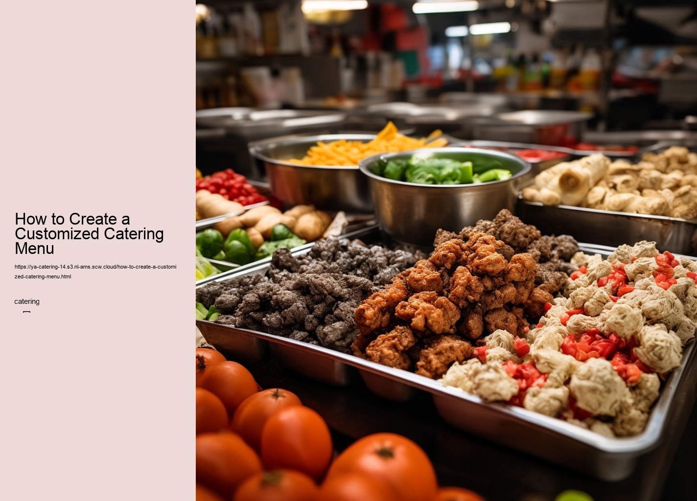 How to Create a Customized Catering Menu