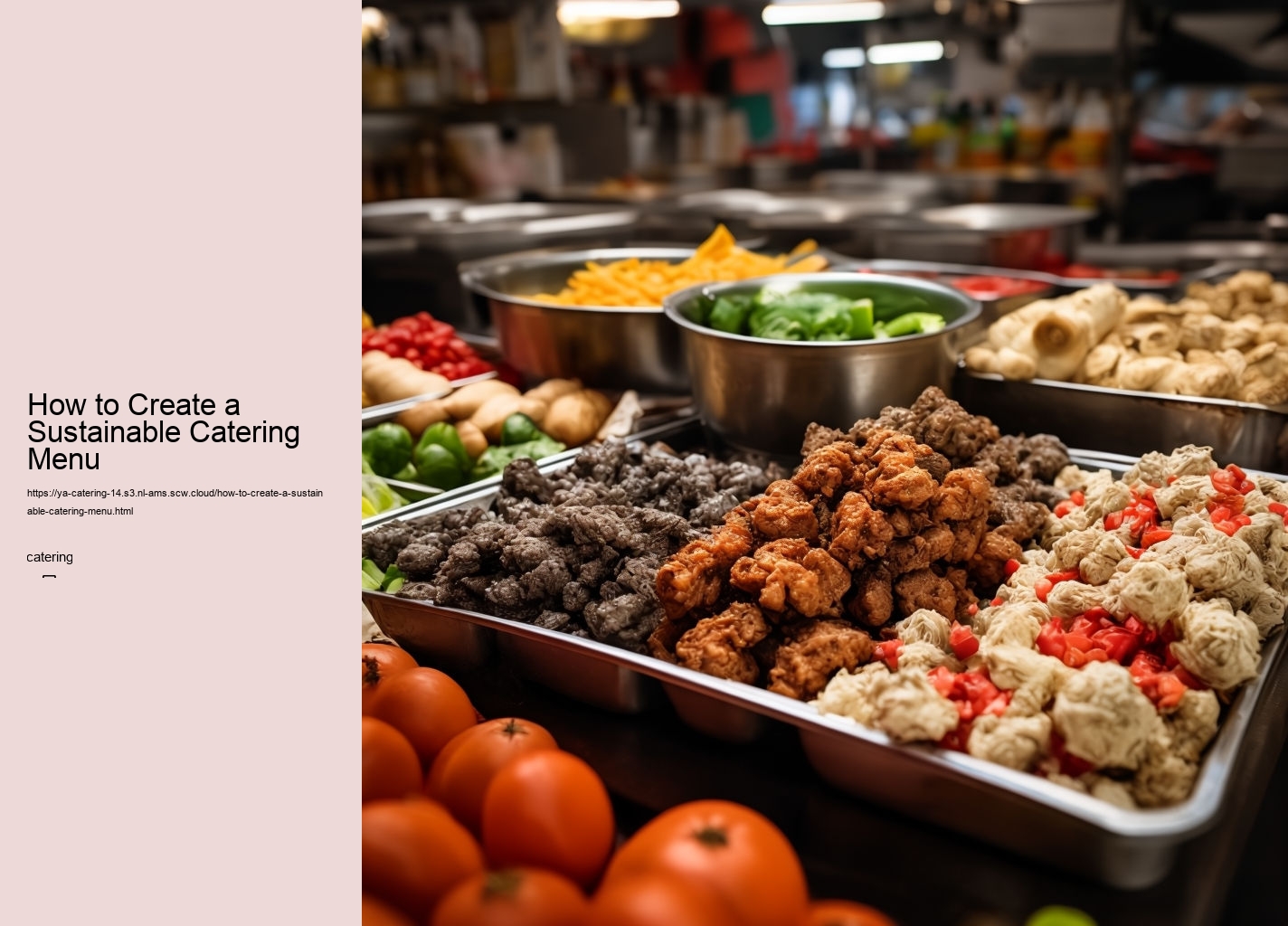 How to Create a Sustainable Catering Menu